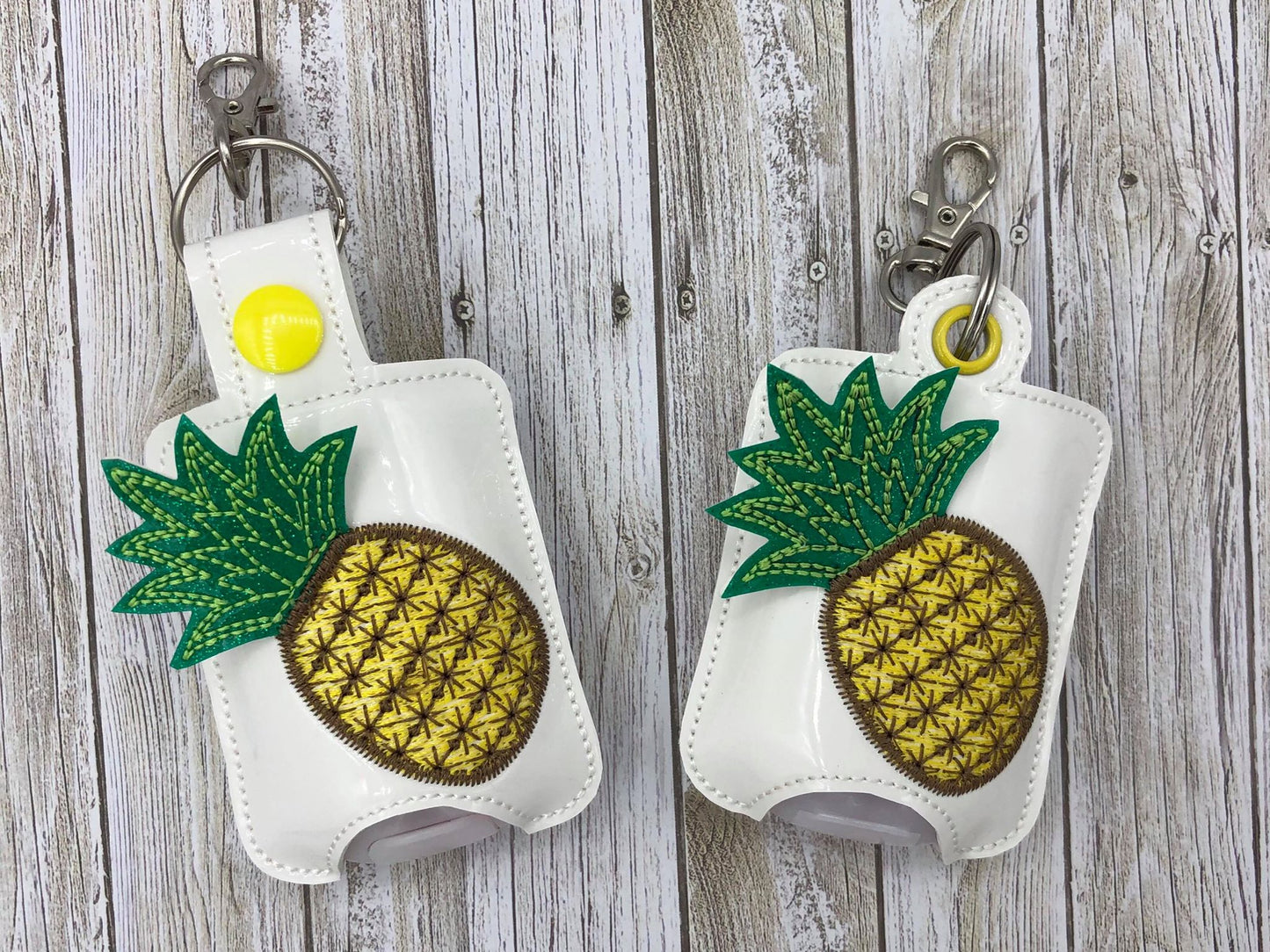 3D Pineapple Sanitizer Holders 4x4 and 5x7 included- DIGITAL Embroidery DESIGN