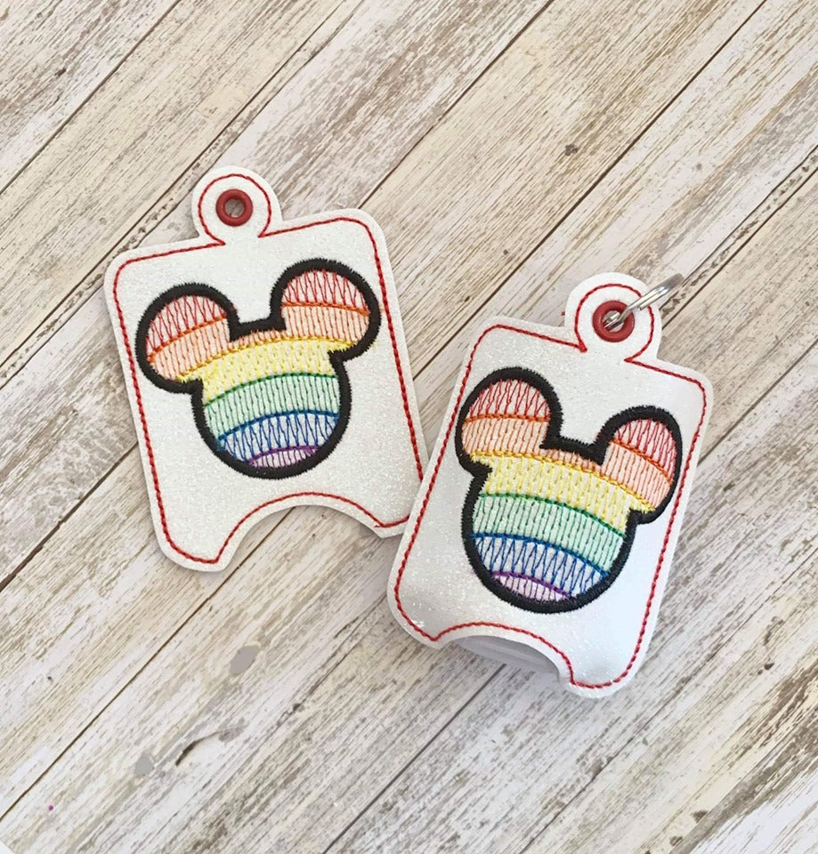 Rainbow Mouse Sanitizer Holders - DIGITAL Embroidery DESIGN