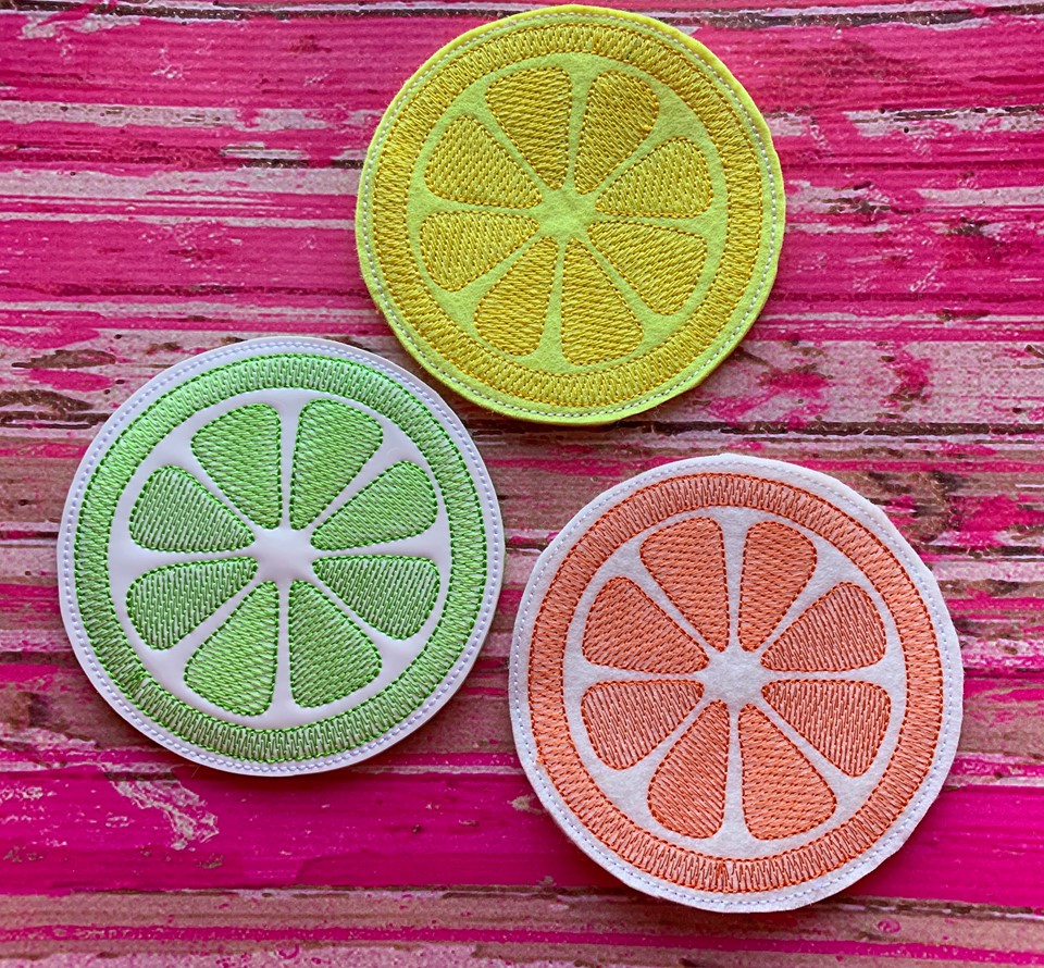 Citrus Coaster 4x4 - DIGITAL Embroidery DESIGN