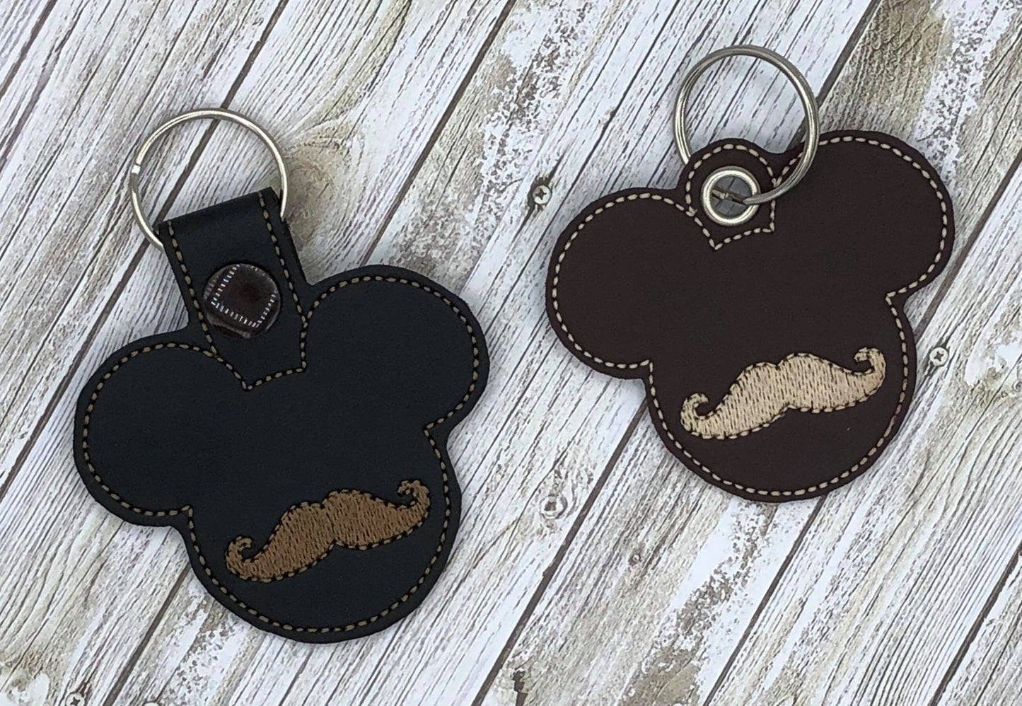 Mouse Mustache Fobs - DIGITAL Embroidery DESIGN
