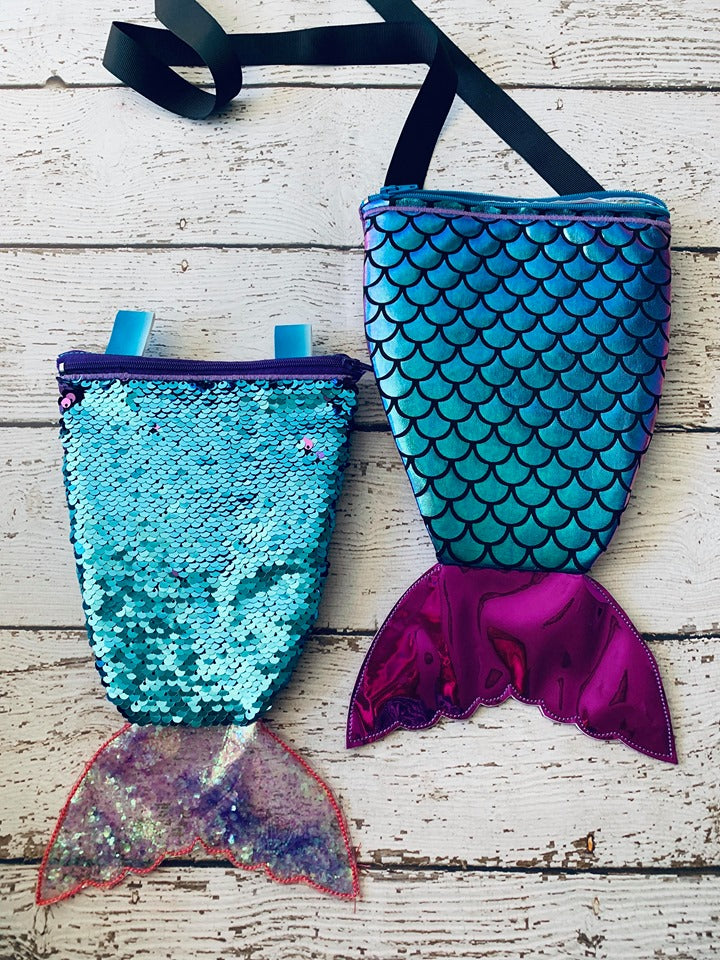 3D Mermaid Zipper Bag - 4 sizes - Digital Embroidery Design