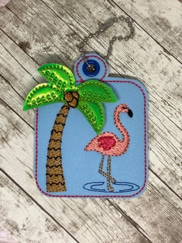 3D Summertime fobs 4x4 and 5x7 included- DIGITAL Embroidery DESIGN