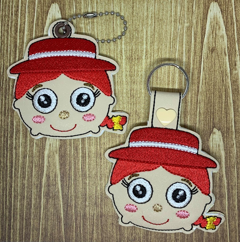 Cowgirl Toy Fobs - DIGITAL Embroidery DESIGN