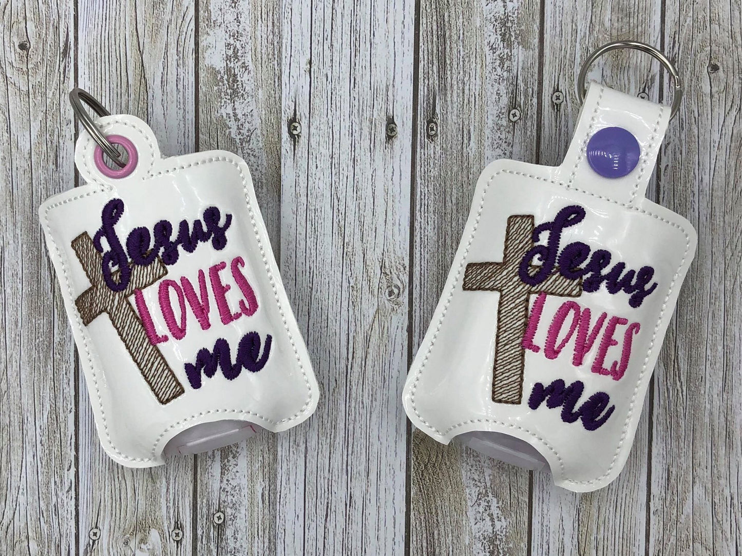 Jesus Loves Me Sanitizer Holders - DIGITAL Embroidery DESIGN