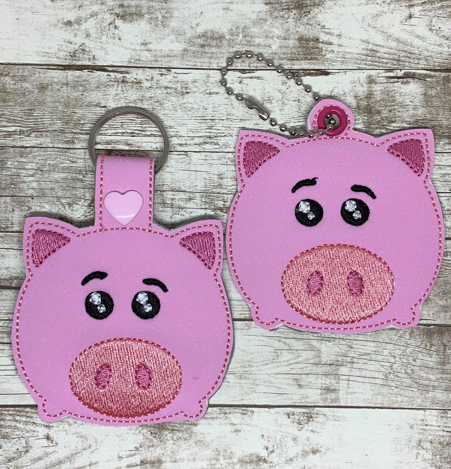Piggy Toy Fobs - DIGITAL Embroidery DESIGN