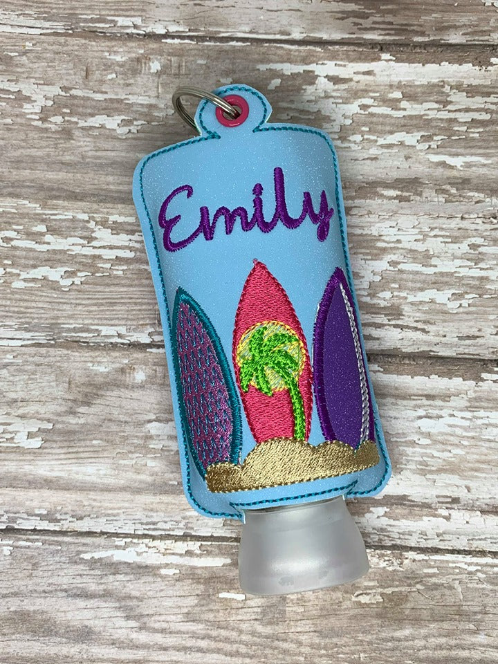 Surfboard Lotion Holders 5x7 included- DIGITAL Embroidery DESIGN