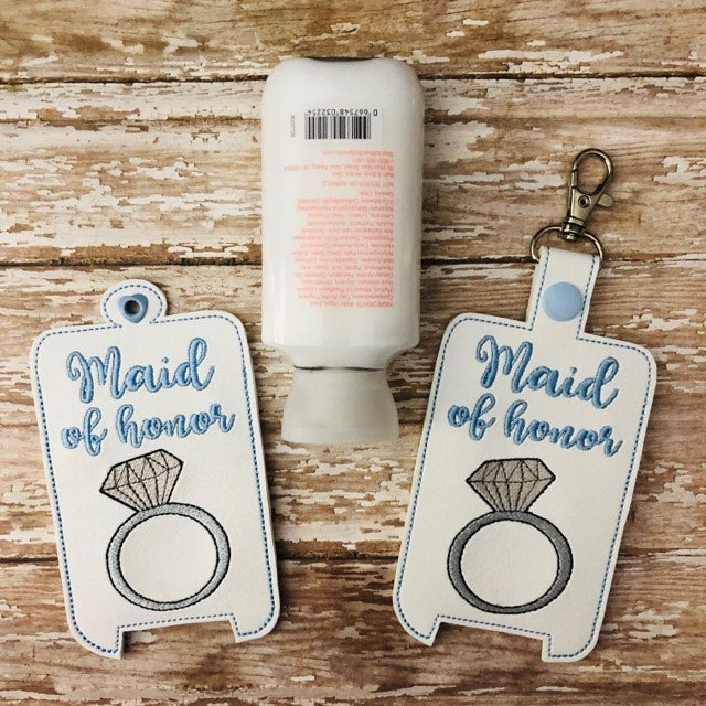 Maid of Honor Lotion Holders 5x7 included- DIGITAL Embroidery DESIGN