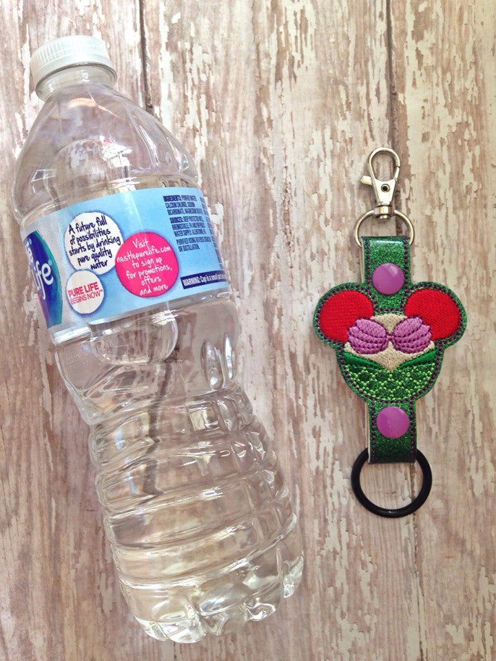 Mermaid Mouse Princess Water Bottle Holders - DIGITAL Embroidery DESIGN