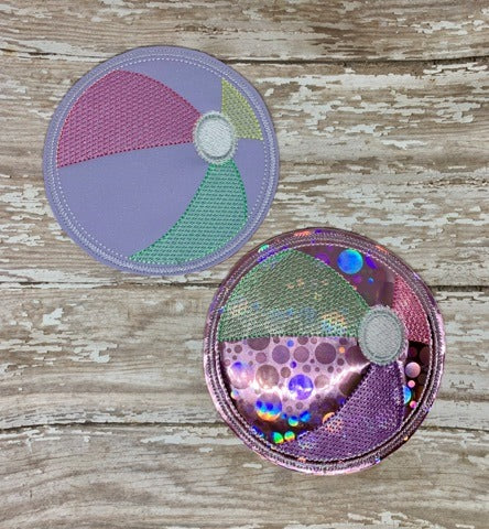 Beach Ball Coaster 4x4 - DIGITAL Embroidery DESIGN