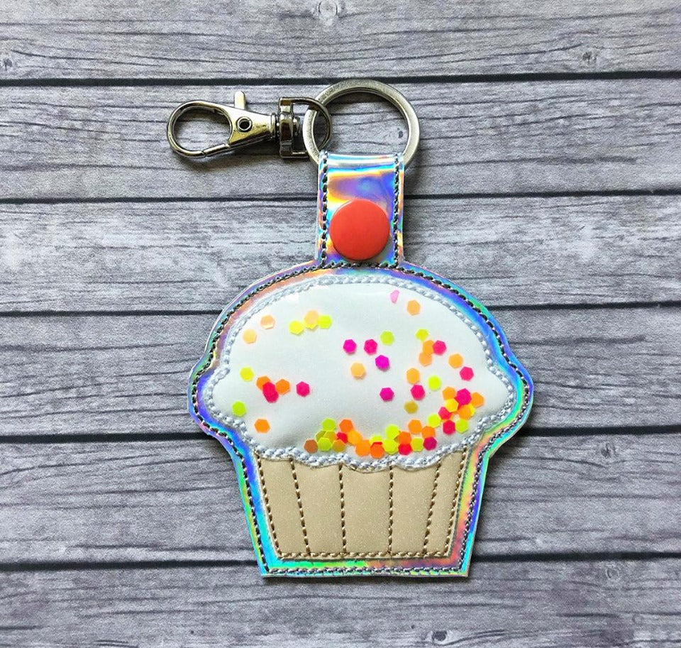 Cupcake Applique Fobs - DIGITAL Embroidery DESIGN
