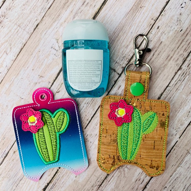 3D Cactus Sanitizer Holders 4x4 and 5x7 included- DIGITAL Embroidery DESIGN