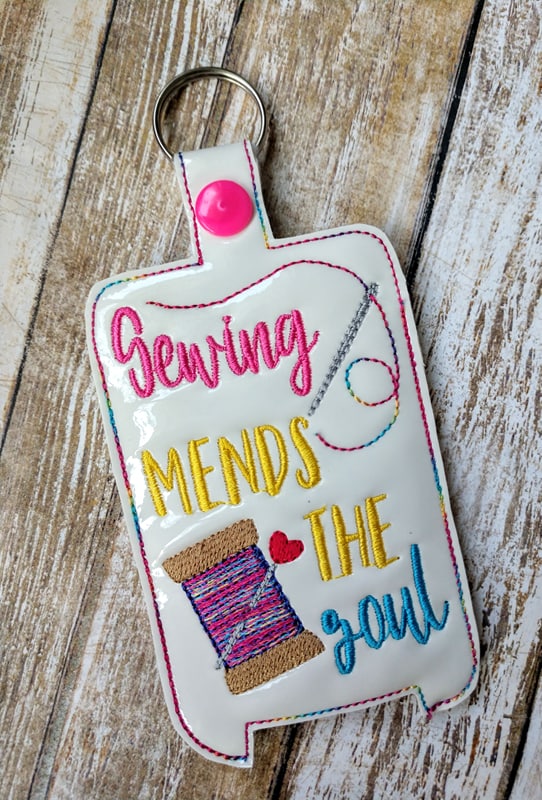 Sewing Mends the Soul Lotion Holders 5x7 - DIGITAL Embroidery DESIGN