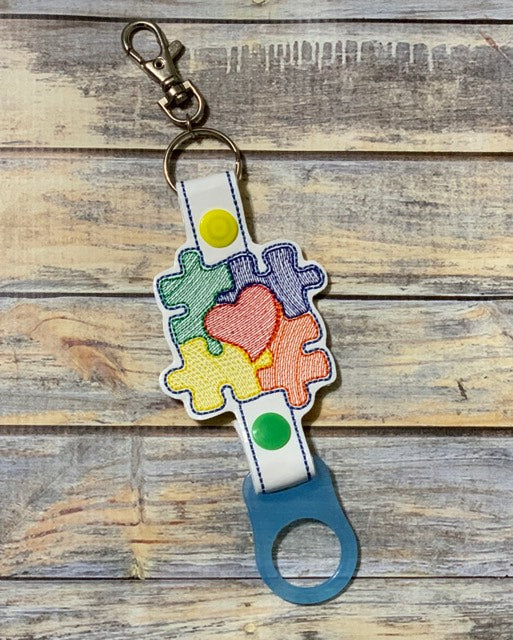 Autism Puzzle Heart Water Bottle Holders - DIGITAL Embroidery DESIGN