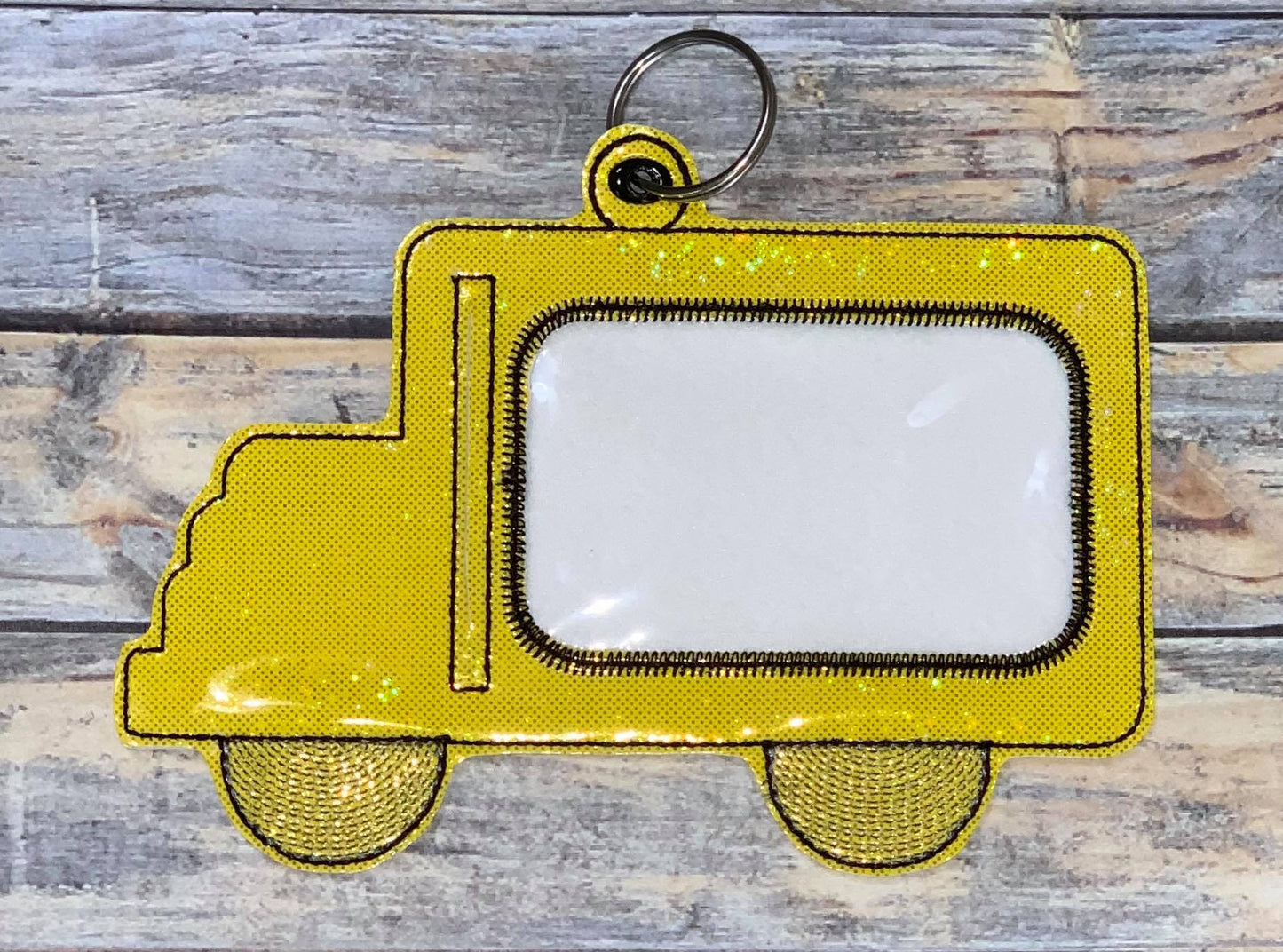 School Bus ID Holder 5x7 only - Digital Embroidery Design