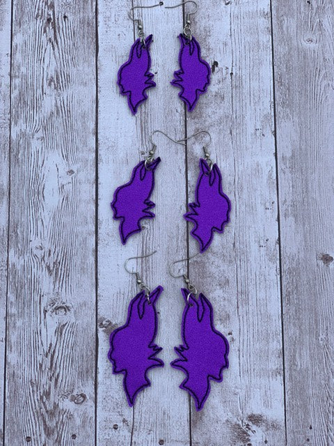 Mal Witch Earrings - 3 sizes - Digital Embroidery Design