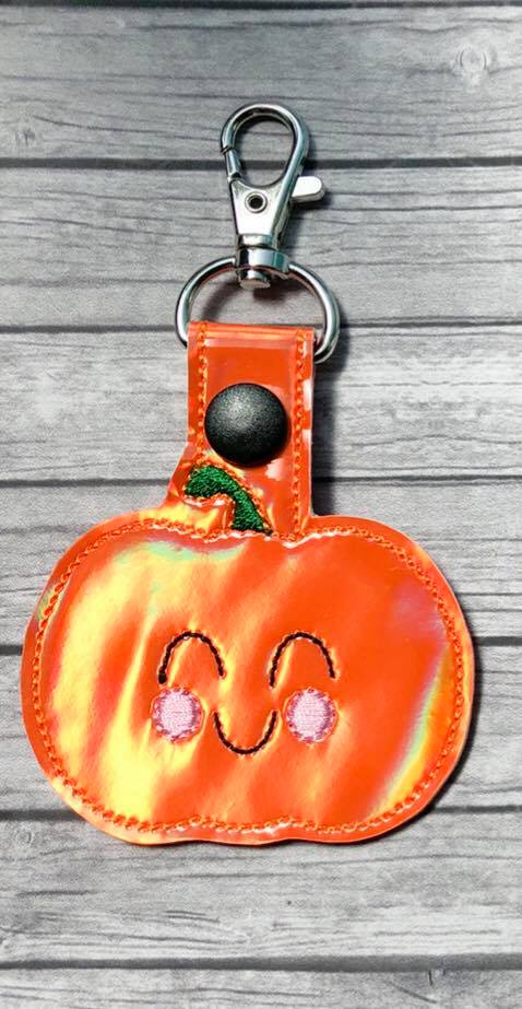 Happy Pumpkin Fobs -  DIGITAL Embroidery DESIGN