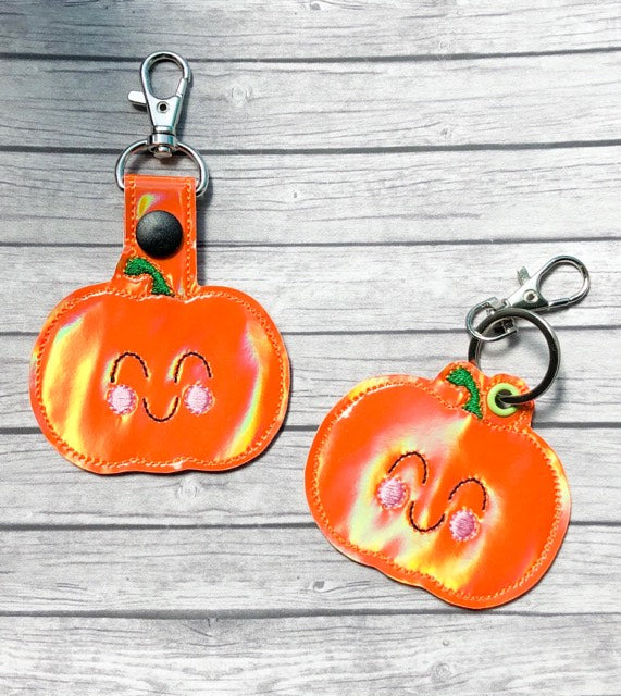 Happy Pumpkin Fobs -  DIGITAL Embroidery DESIGN