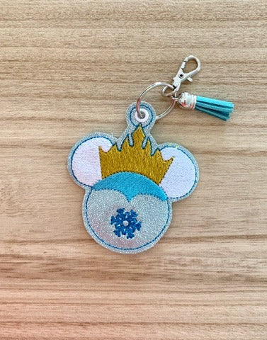 Ice Queen Mouse Fobs -  DIGITAL Embroidery DESIGN