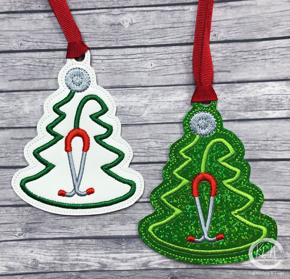 Nurse Stethoscope Tree Ornament - Digital Embroidery Design