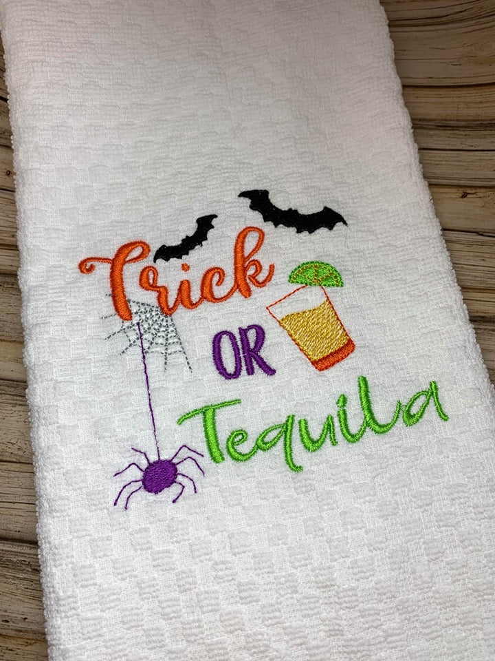 Trick or Tequila 4x4 and 5x7 - digital embroidery design