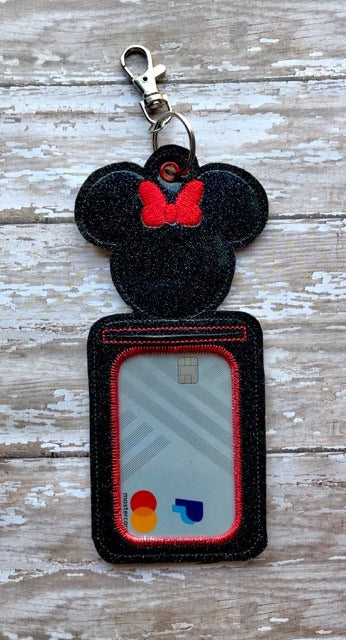 Miss Mouse ID Holder 5x7 only - Digital Embroidery Design
