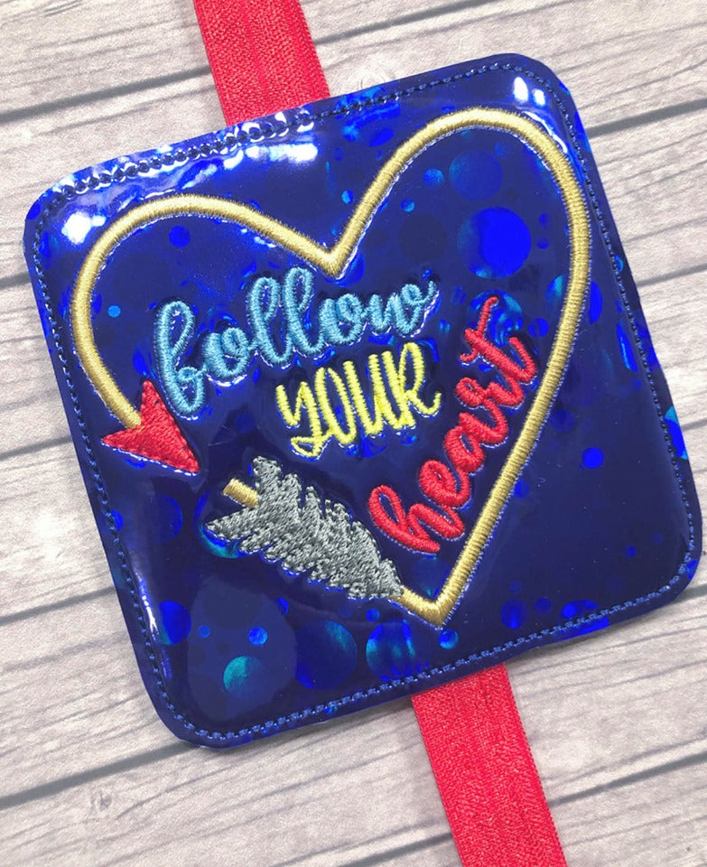 Follow Your Heart Book Band - Digital Embroidery Design