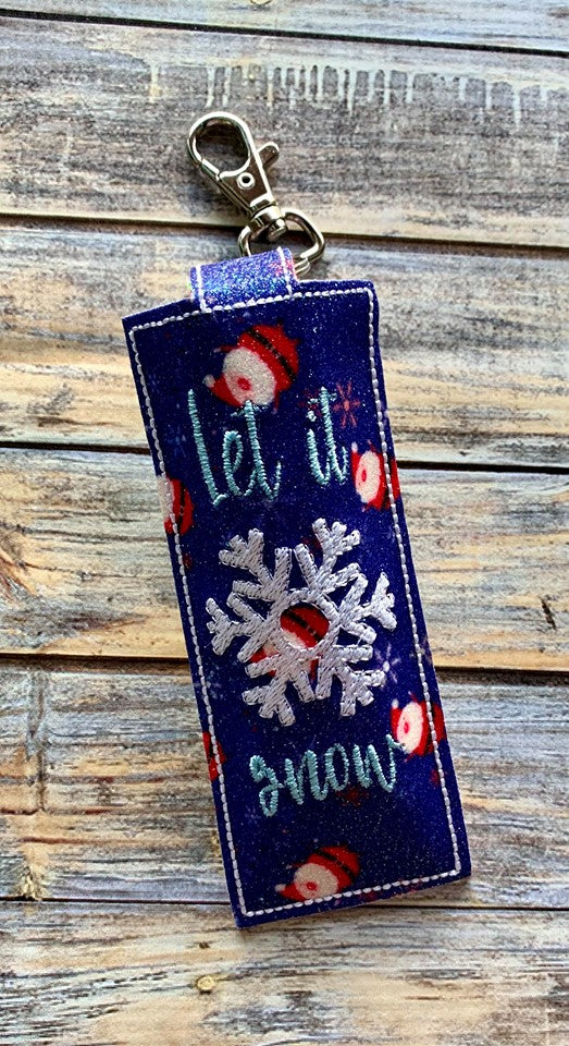 Let it Snow Hand Cream Holder 5x7 - DIGITAL Embroidery DESIGN