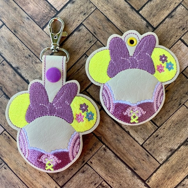 Long Haired Princess Mouse Fobs -  DIGITAL Embroidery DESIGN