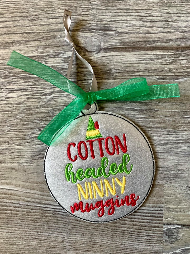 Cotton Headed Ninny Muggins Ornament - Digital Embroidery Design