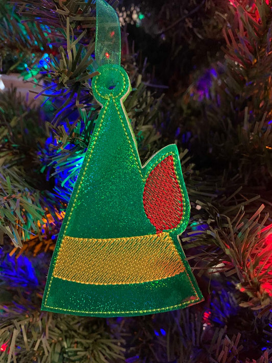 Elf Hat Ornament 4x4 and 5x7 grouped - Digital Embroidery Design