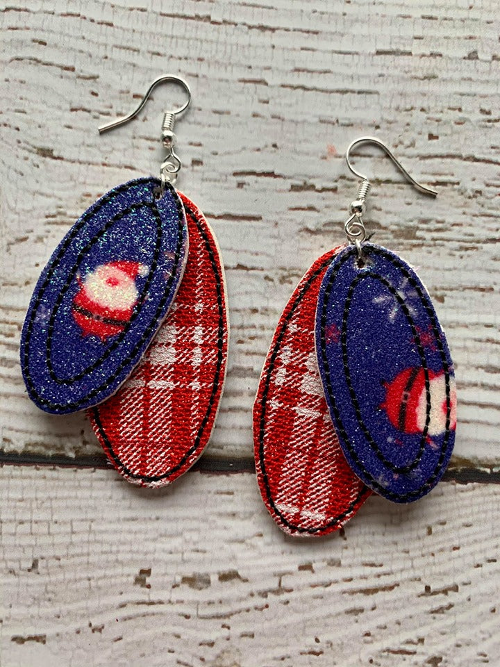 Oval Cut Out Earrings - 3 sizes - Digital Embroidery Design