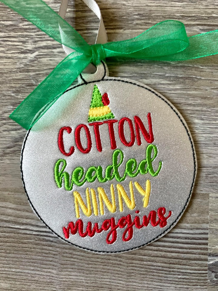 Cotton Headed Ninny Muggins Ornament - Digital Embroidery Design
