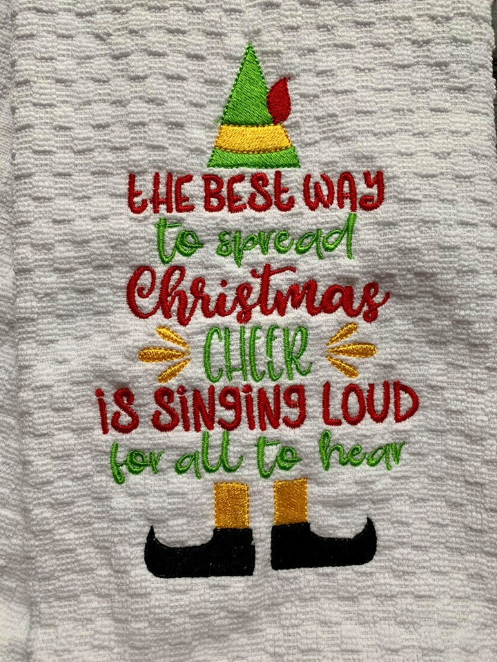 Spread Christmas Cheer 5x7 & 6x10 - Digital Embroidery Design