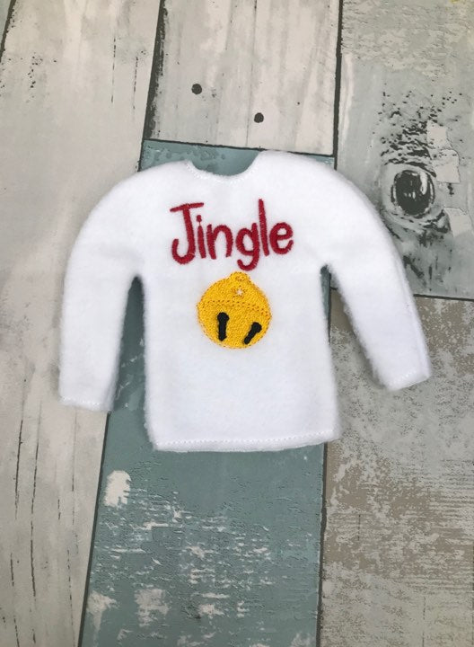 Jingle Doll Sweater 5x7 - Digital Embroidery Design
