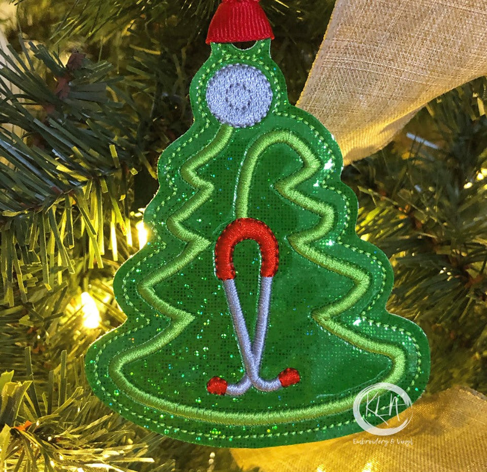 Nurse Stethoscope Tree Ornament - Digital Embroidery Design