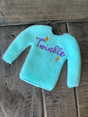 Twinkle Doll Sweater 5x7 - Digital Embroidery Design