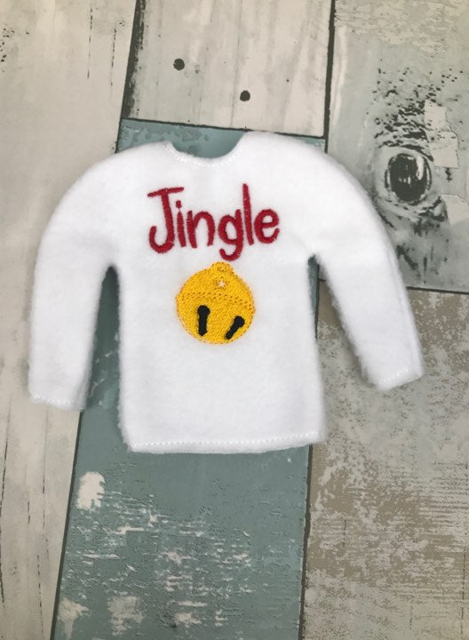 Jingle Doll Sweater 5x7 - Digital Embroidery Design