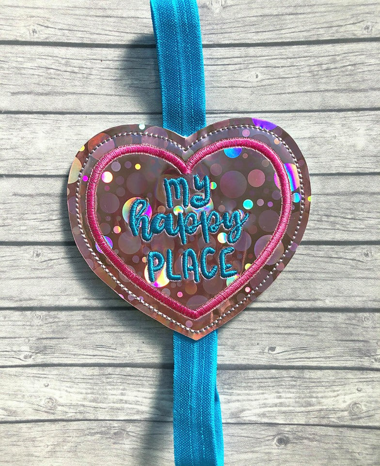 My happy place - Book Band - Digital Embroidery Design