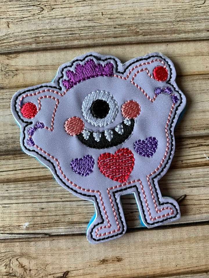 Love Monster Number 2 Felties - 3 sizes - Digital Embroidery Design