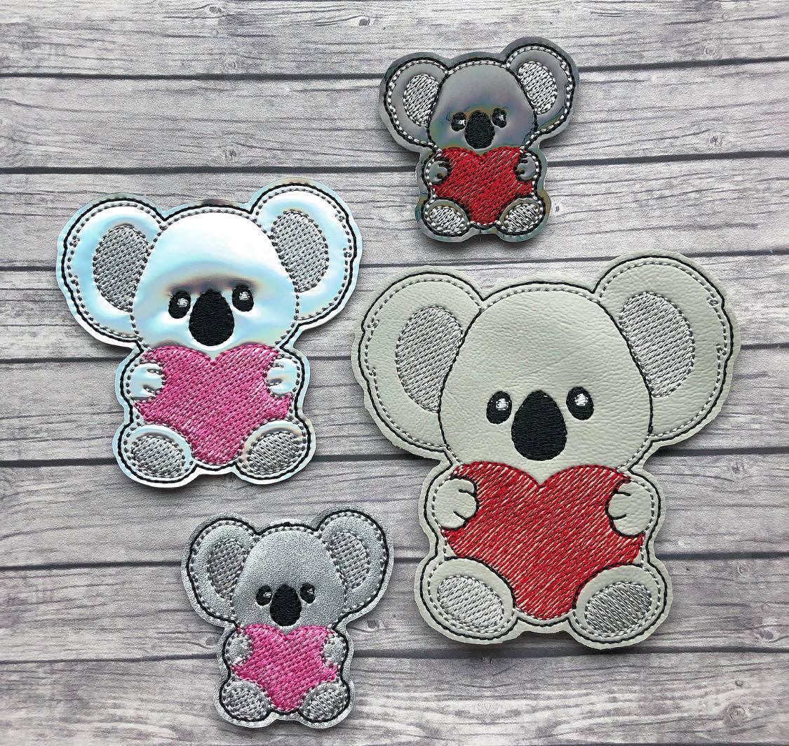 Koala Heart Felties - 3 sizes - Digital Embroidery Design