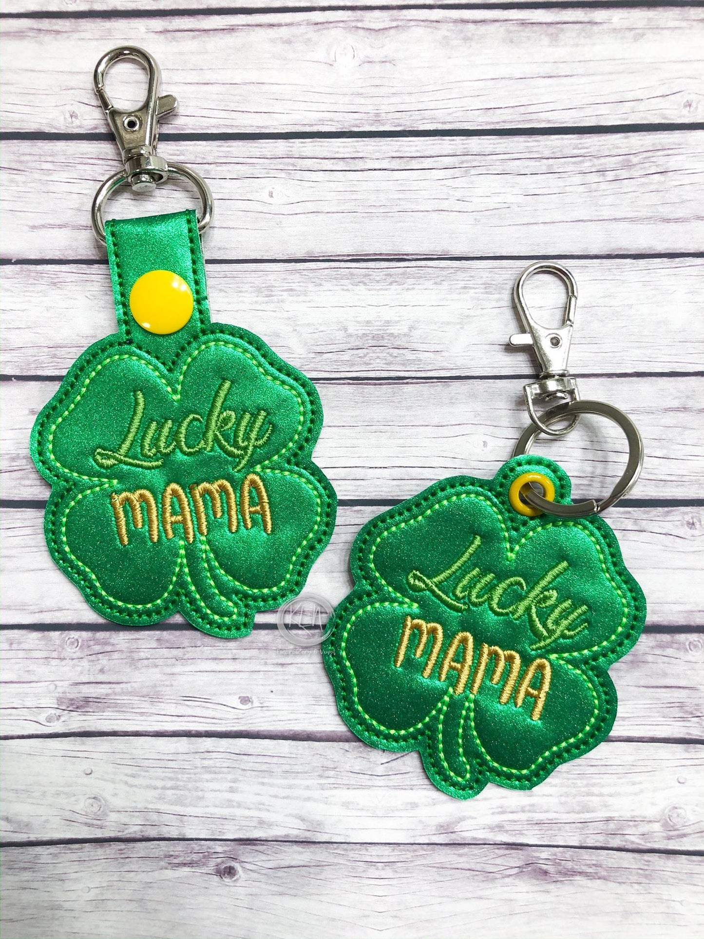 Lucky Mama Fobs -  DIGITAL Embroidery DESIGN