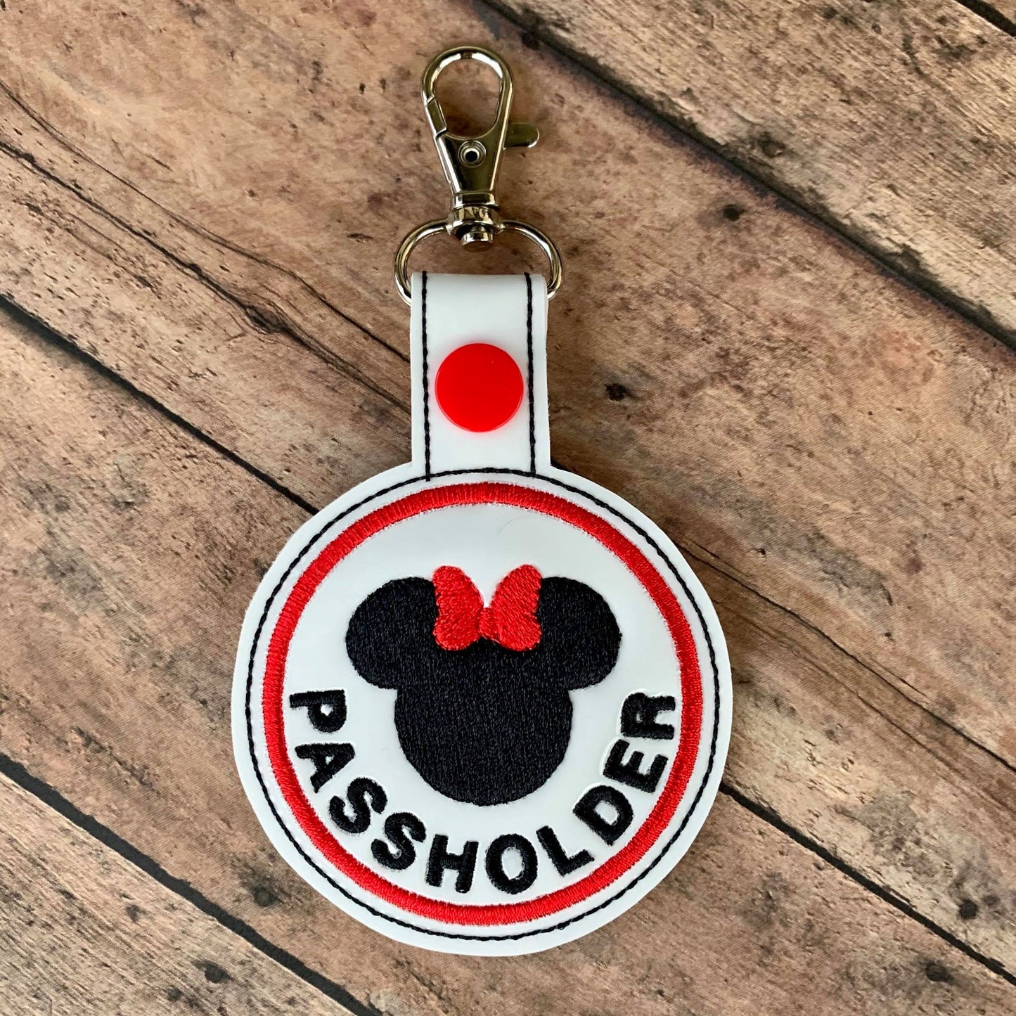Miss Mouse Passholder Fobs -  DIGITAL Embroidery DESIGN