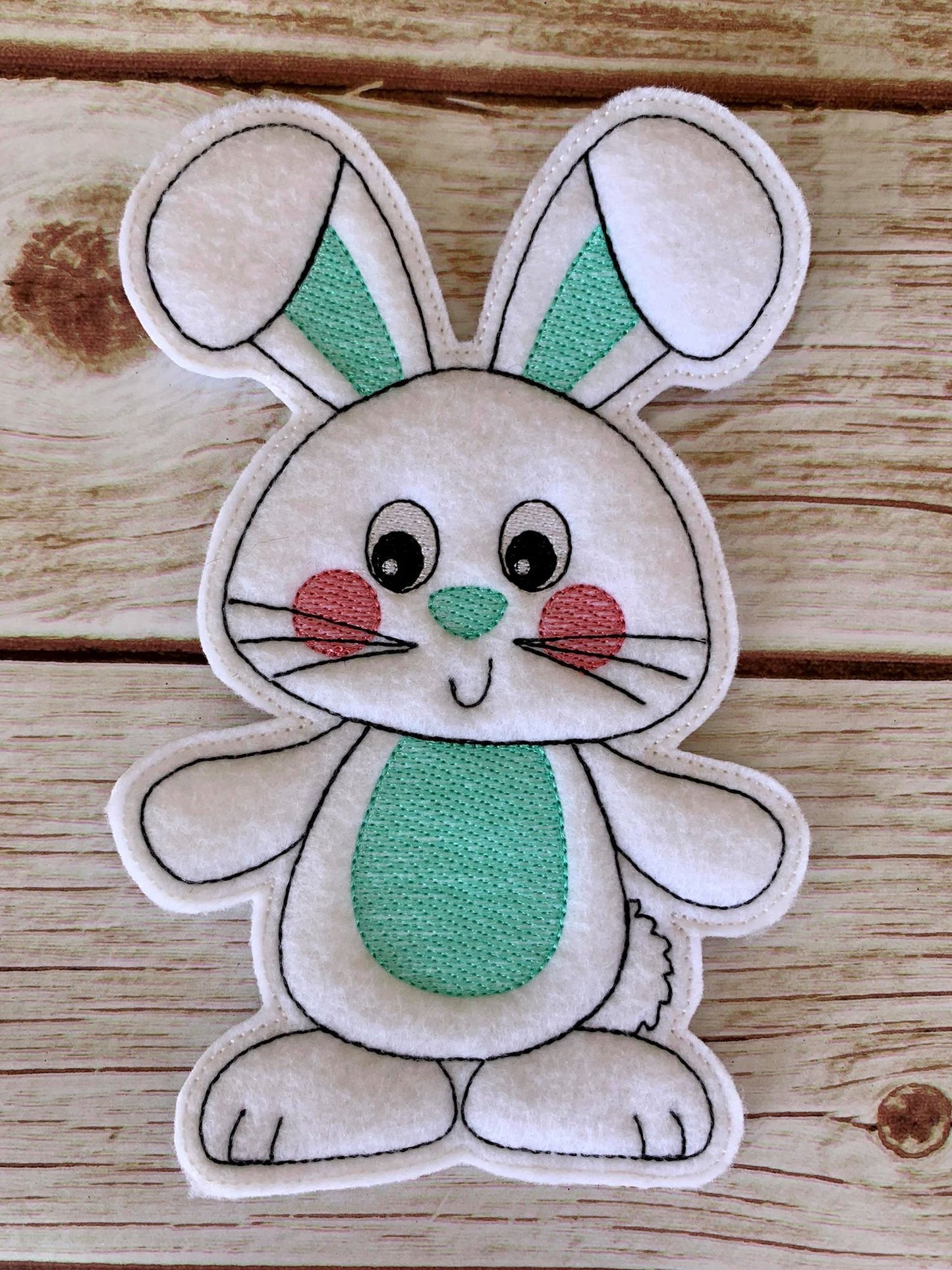 Happy Bunny Felties - 5 sizes - Digital Embroidery Design