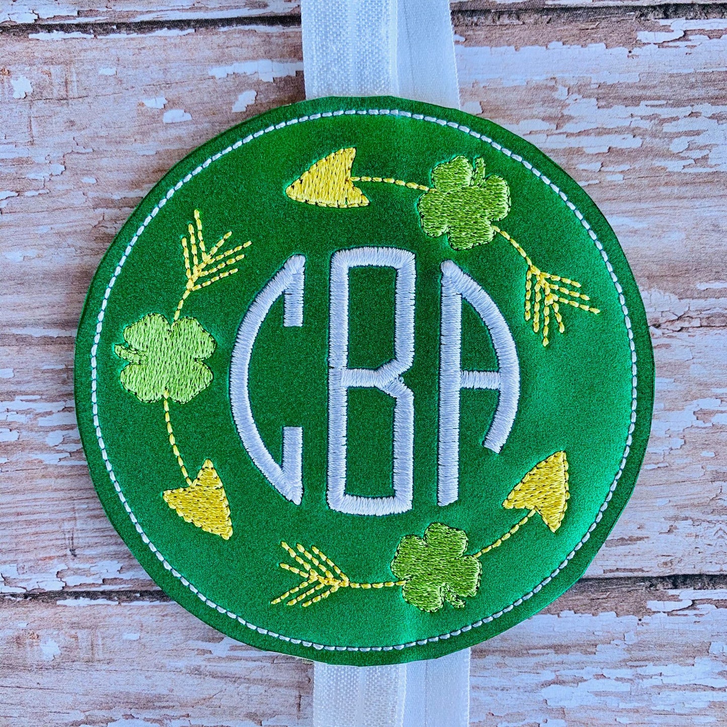 Four leaf clover frame Book Band - Digital Embroidery Design