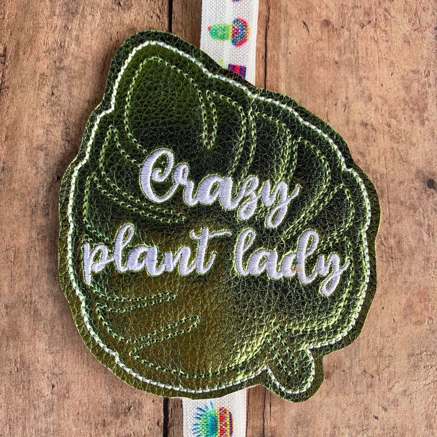 Crazy Plant Lady - Book Band - Digital Embroidery Design