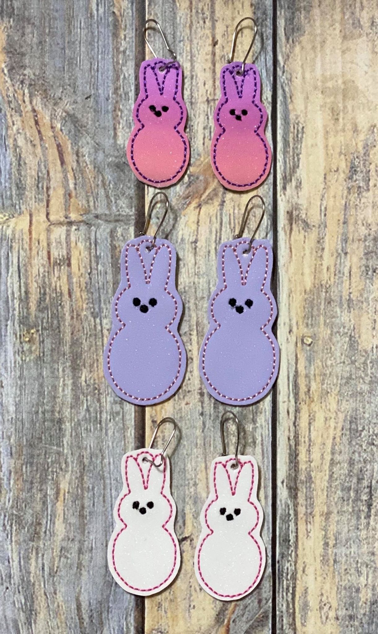 Marshmallow Easter Earrings - 3 sizes - Digital Embroidery Design