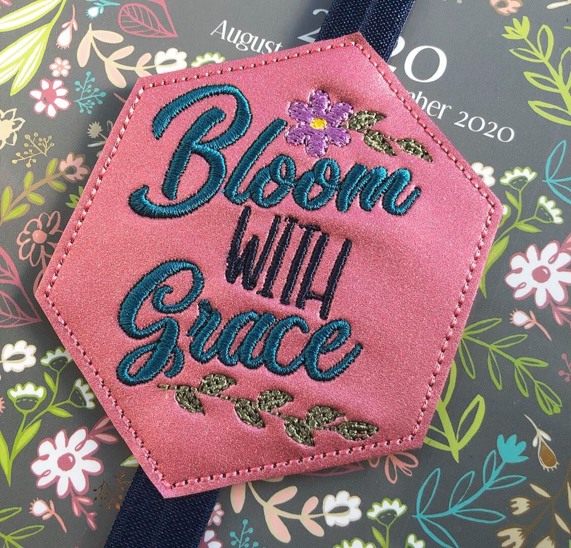 Bloom with Grace- Book Band - Digital Embroidery Design