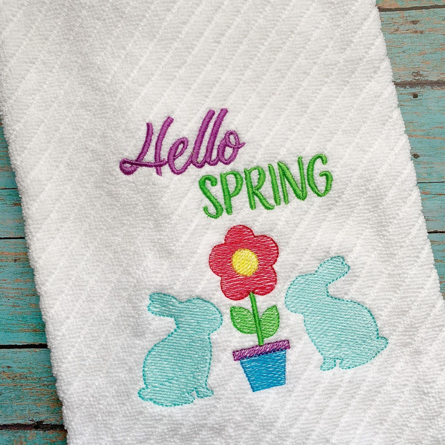 Hello Spring - 3 Sizes - Digital Embroidery Design