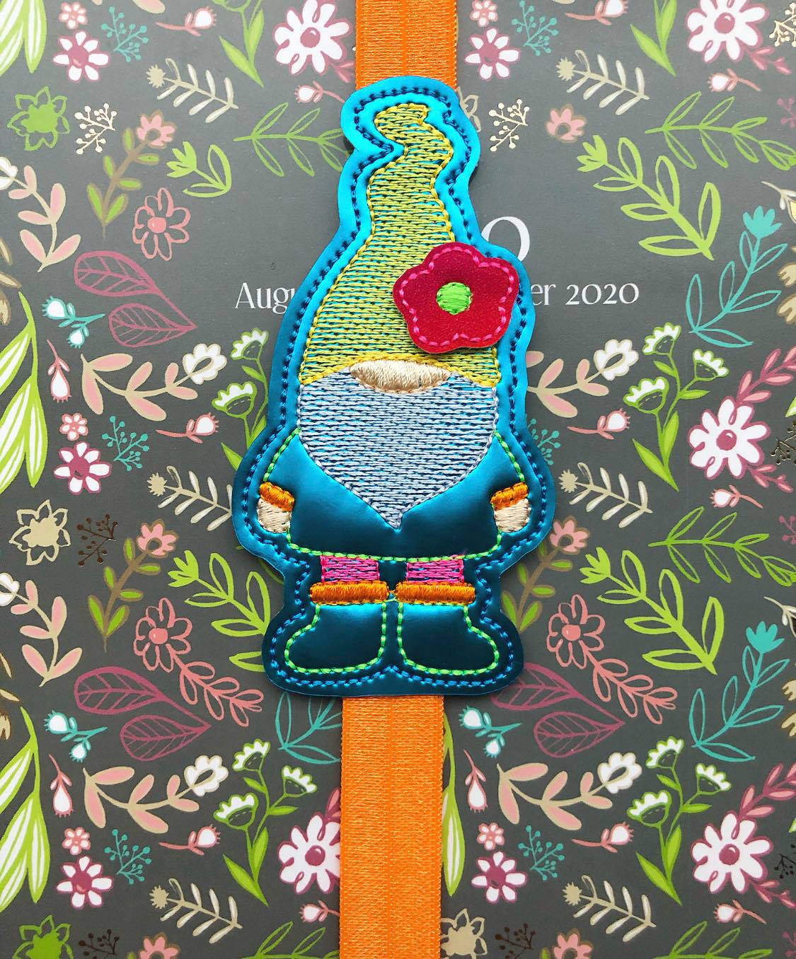 3D Gnome - Book Band - Digital Embroidery Design