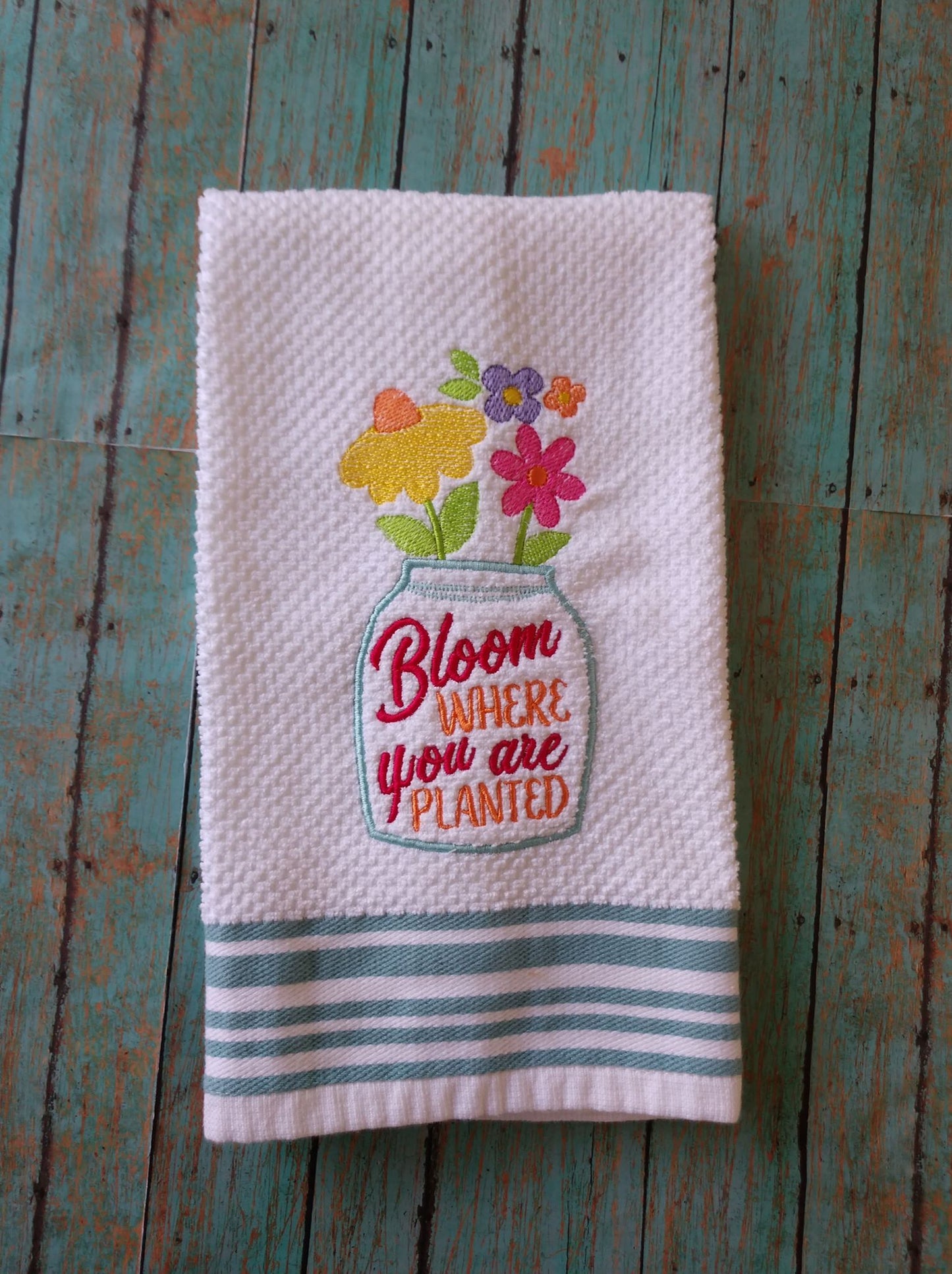 Bloom Where you are planted - 2 Sizes - Digital Embroidery Design